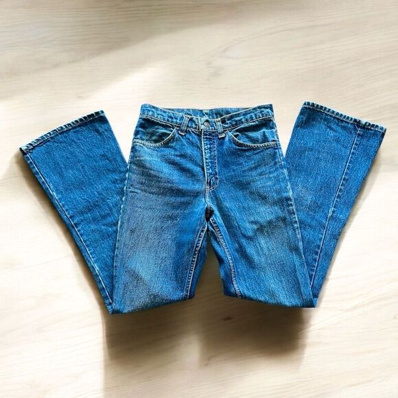 Levi’s Vintage 70s Orange Tab Flare Leg Denim Jeans - Picture 1 of 7